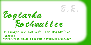 boglarka rothmuller business card